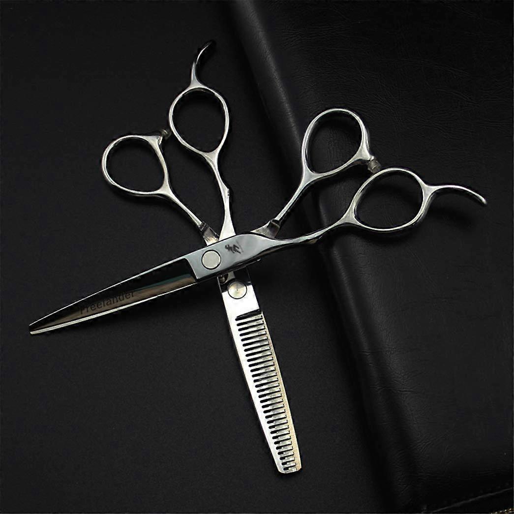 Professional 6.0 Inch LeftHanded Hairdressing Scissors Set with Smooth Cutting and Thinning