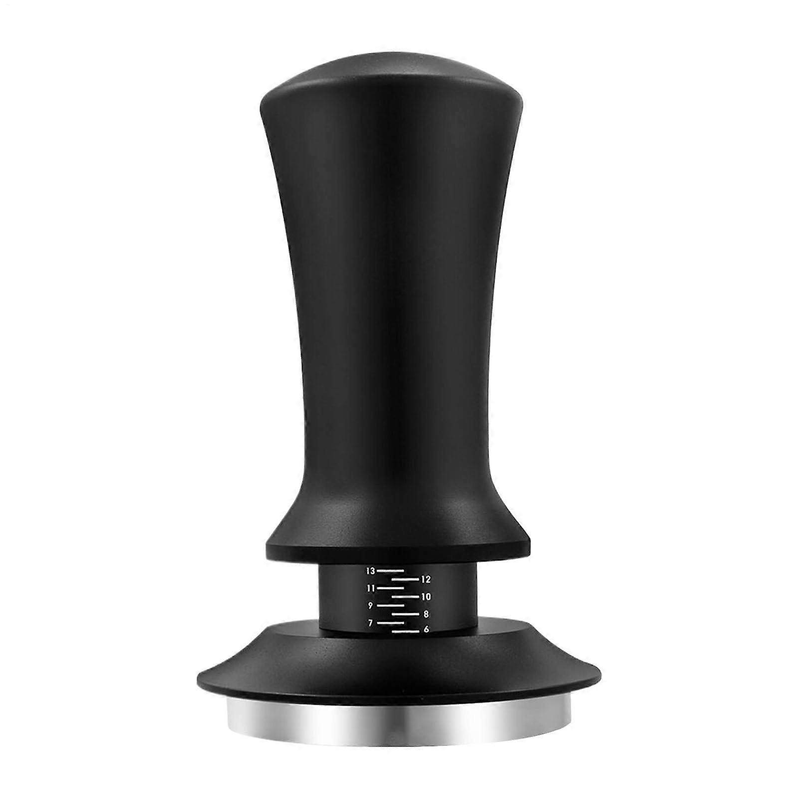 53mm Spring Loaded Coffee Tamper with Adjustable Depth and Ergonomic Flat Base for Espresso