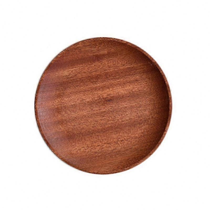 Solid Wooden Dessert Plates for Fruit, Tea, and Dinner Tableware Trays