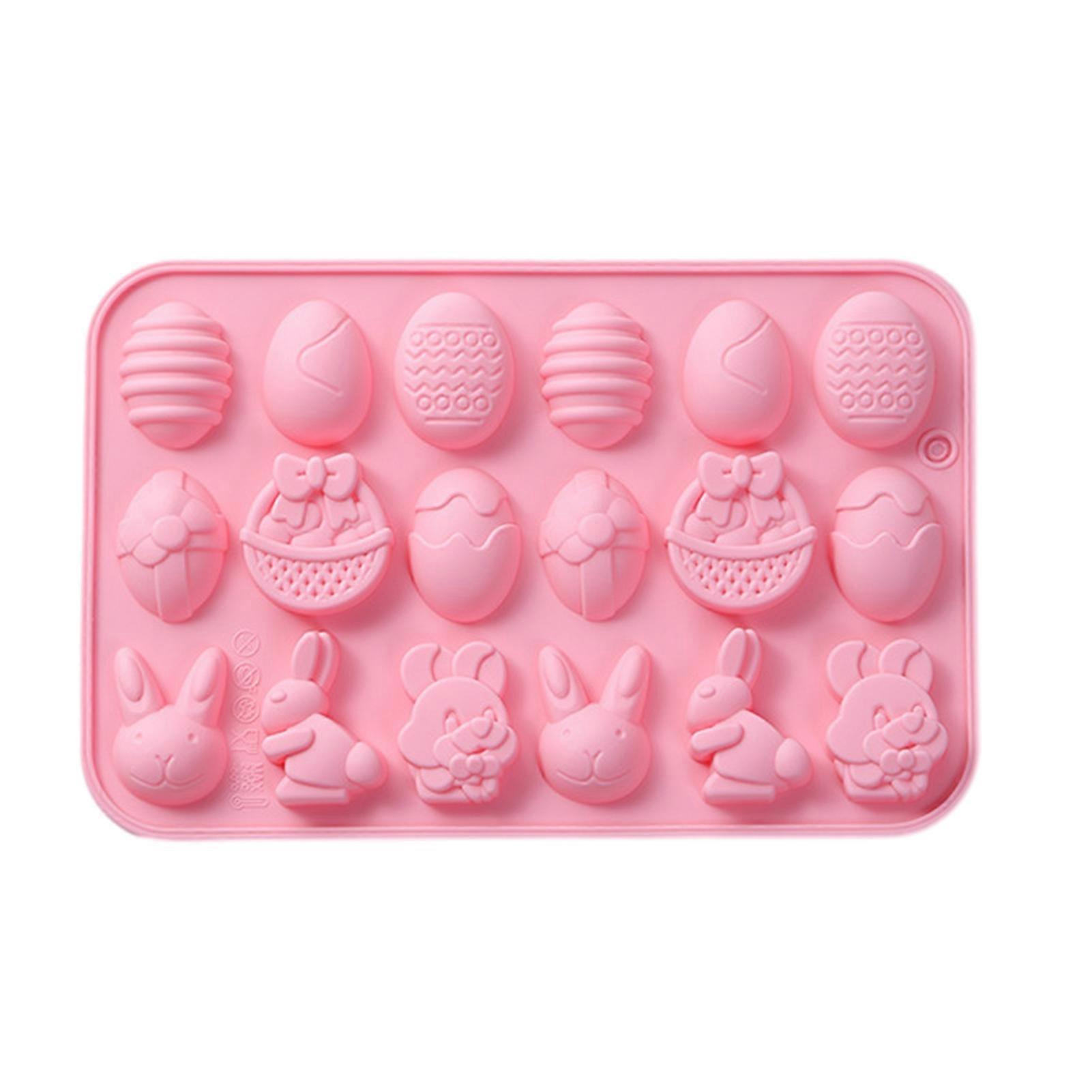 Easter Chocolate Mold Non-Stick Easter Bunny Shape Silicone Cake Mold Baking Chocolates Candies