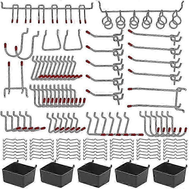 Metal Pegboard Organizer Assortment Kit - 114 Pieces