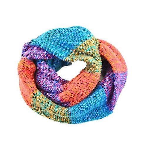 Women Winter Knitted Loop Neck Scarf Warm Infinity Wrap