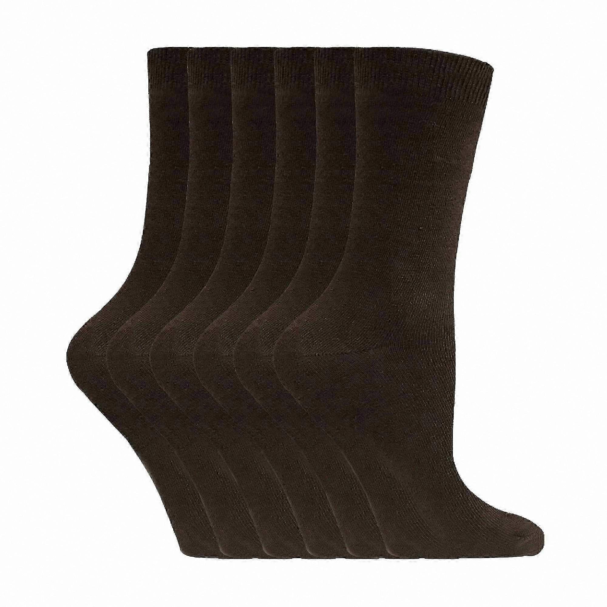 6-Pack Women's Solid Color Comfortable Everyday Cotton Socks