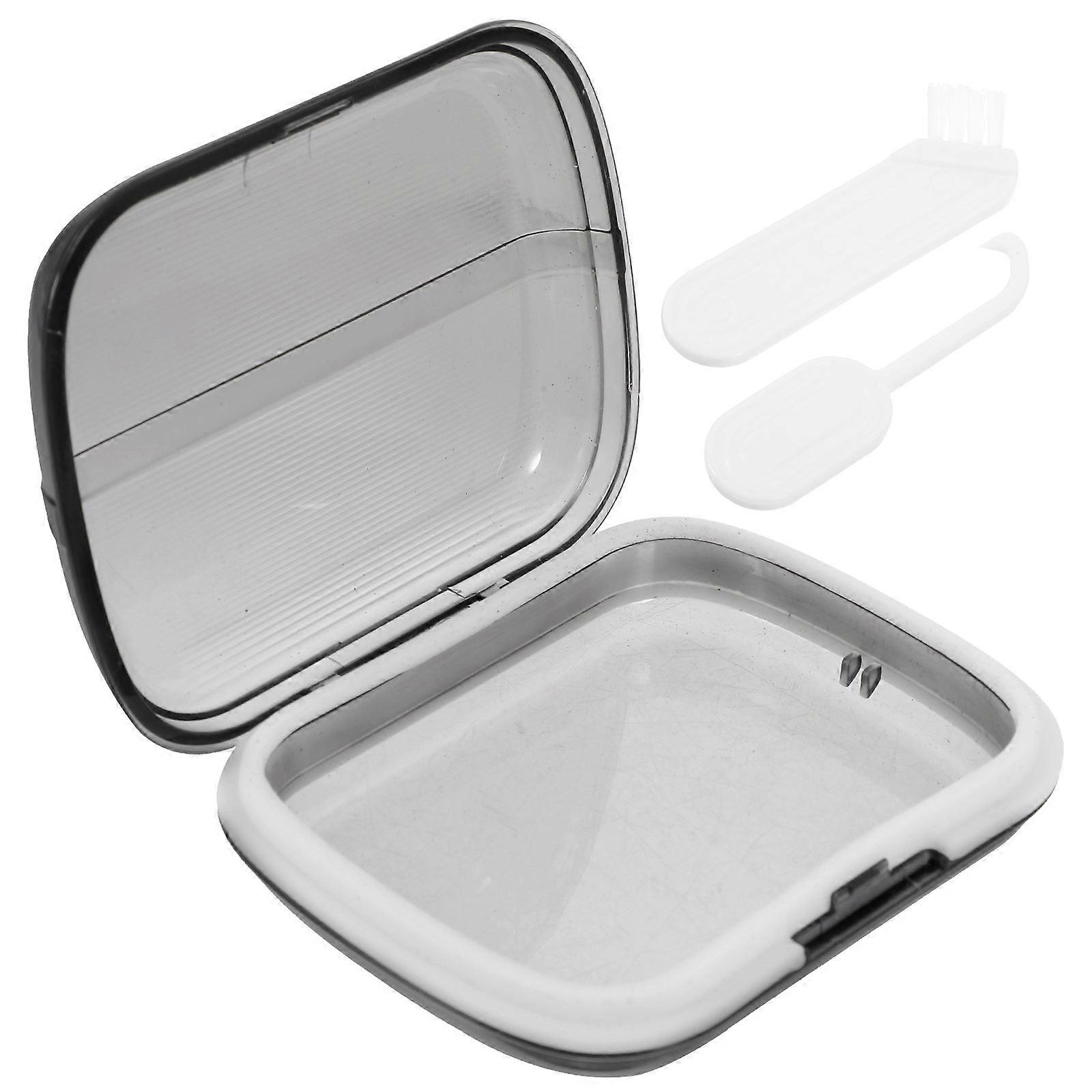 Household Denture Box Plastic Retainer Case for Storage 5Sets Grey