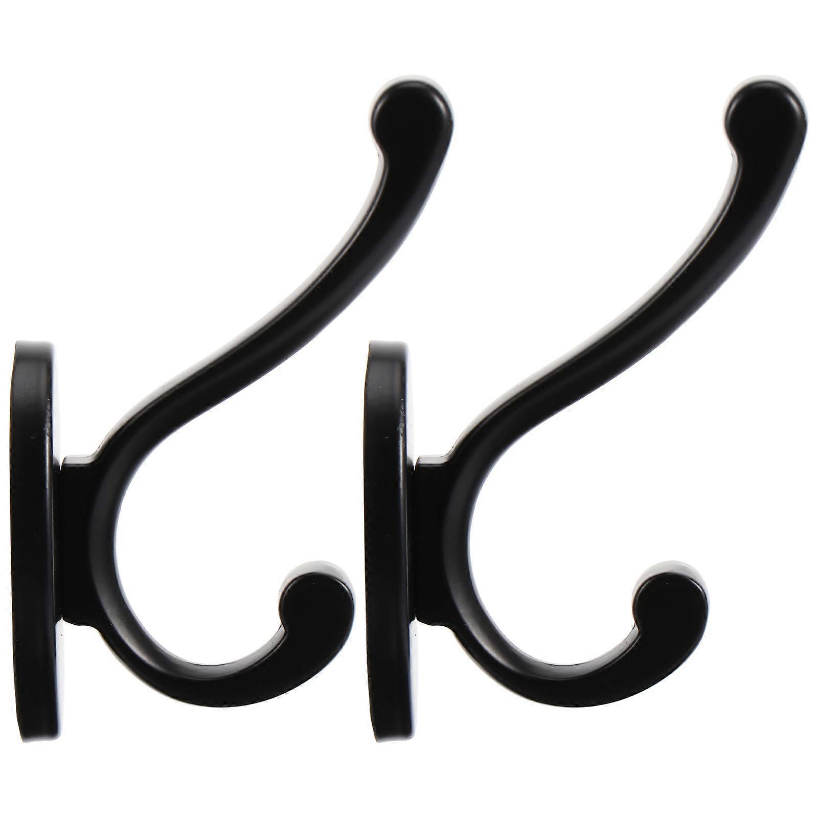 Black Storage Hook for Home Use 2Pcs Multifunctional Hooks