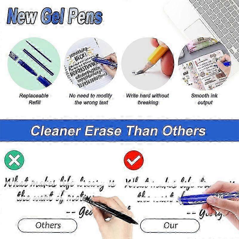 Eraser Pen, 0.5mm Refillable Eraser Pen, Rollerball Erasable