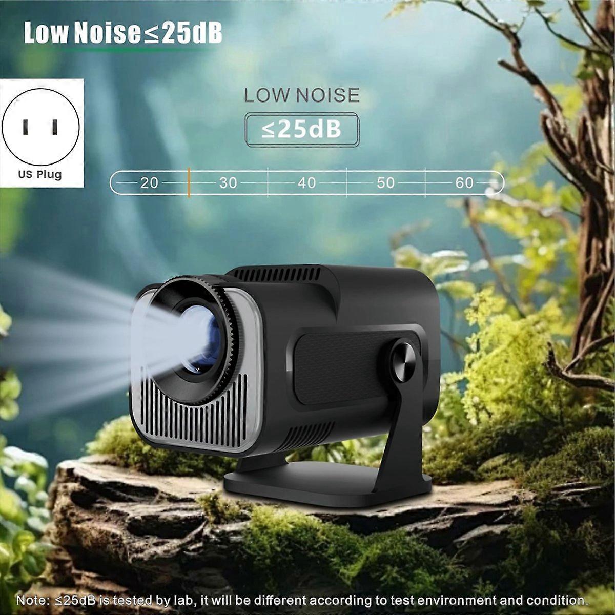 HY320 Mini Native 720P Android 11 Projector 200ANSI Wifi6,US Plug