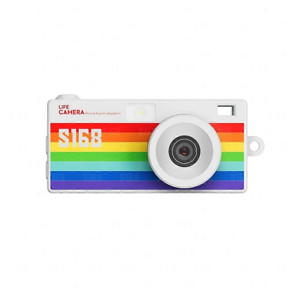 Keychain Thumb Camera 1.47inch Mini Action Camera Retro 2K Digital Camera CCD Camera with Flash Light Loop Recording E