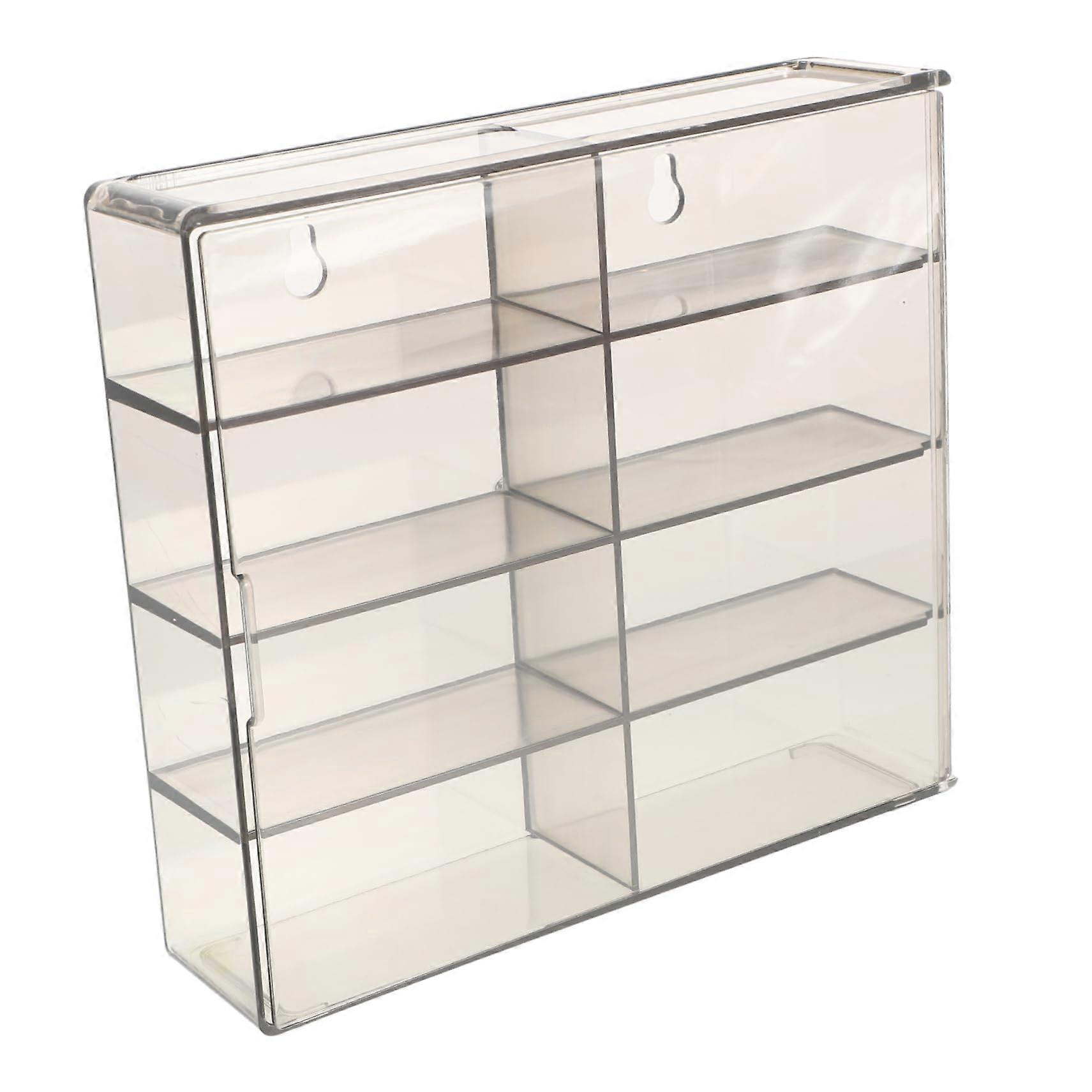Clear Stackable Car Display Case Organizer with Transparent Diecast Model Storage Compartments