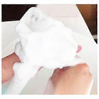 Soap Net Drawstring Bag for Cleaning with 20Pcs White Foaming Mesh