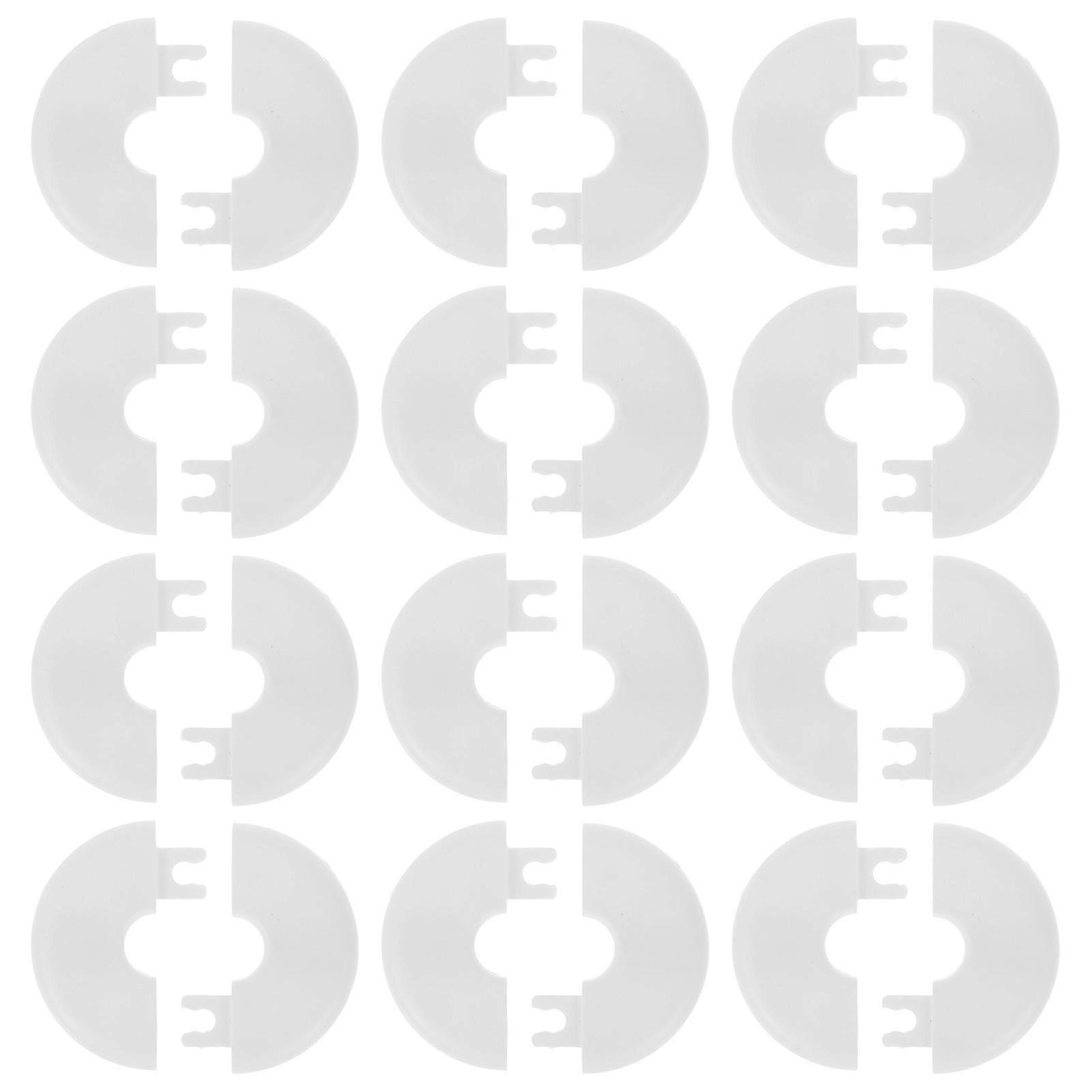 Split Pipe Cover Radiator Pipe Collars for Decor 48Pcs White ABS