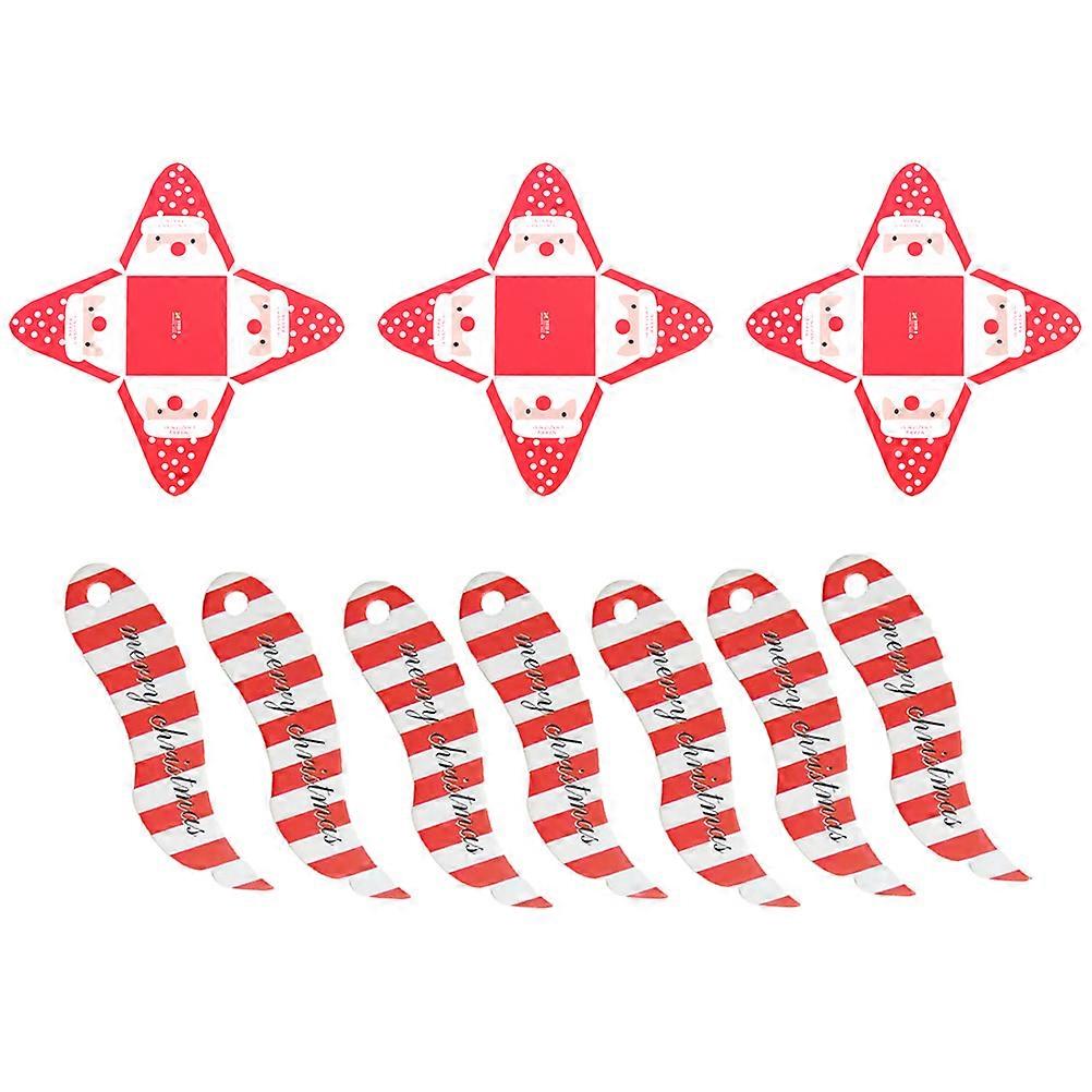 Strip Pattern Boxes Pyramid Candy Box for Candy Storage 3Sets