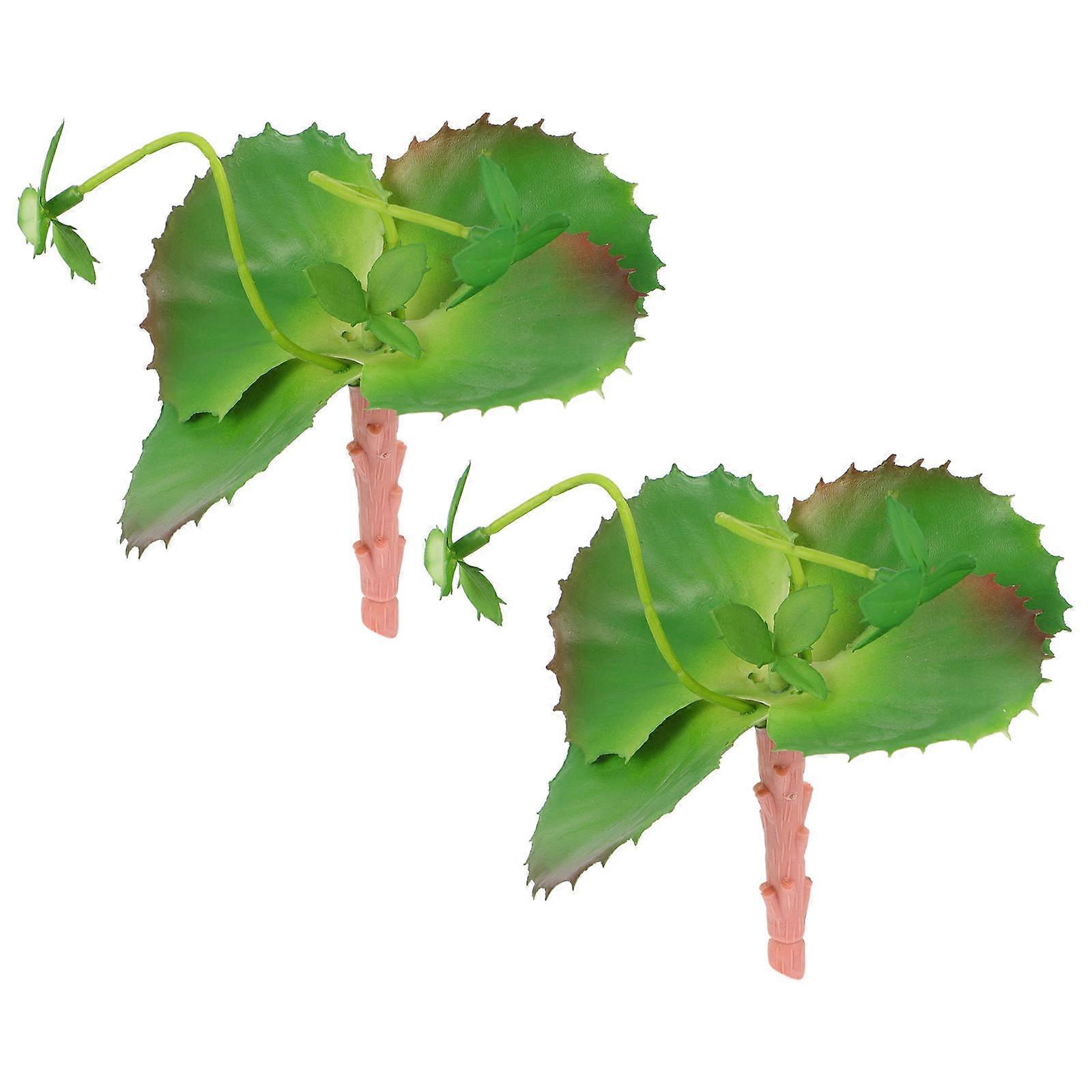 Simulation Succulent Potted Plant for Decoration 2Pcs Plastic