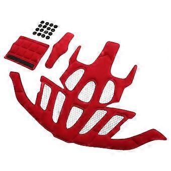 Forro de ciclismo vermelho com almofada absorvente de suor, 1 conjunto, almofada interna de esponja.