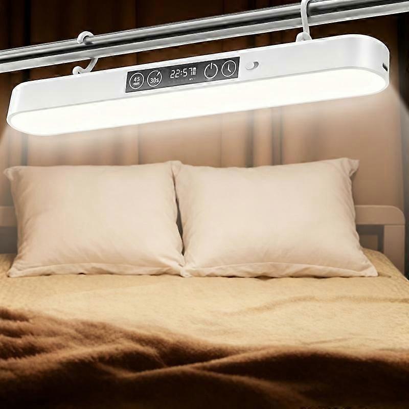 Student Dormitory Under-Cabinet Lamp With Hook & Clock Display, Style: Touchscreen