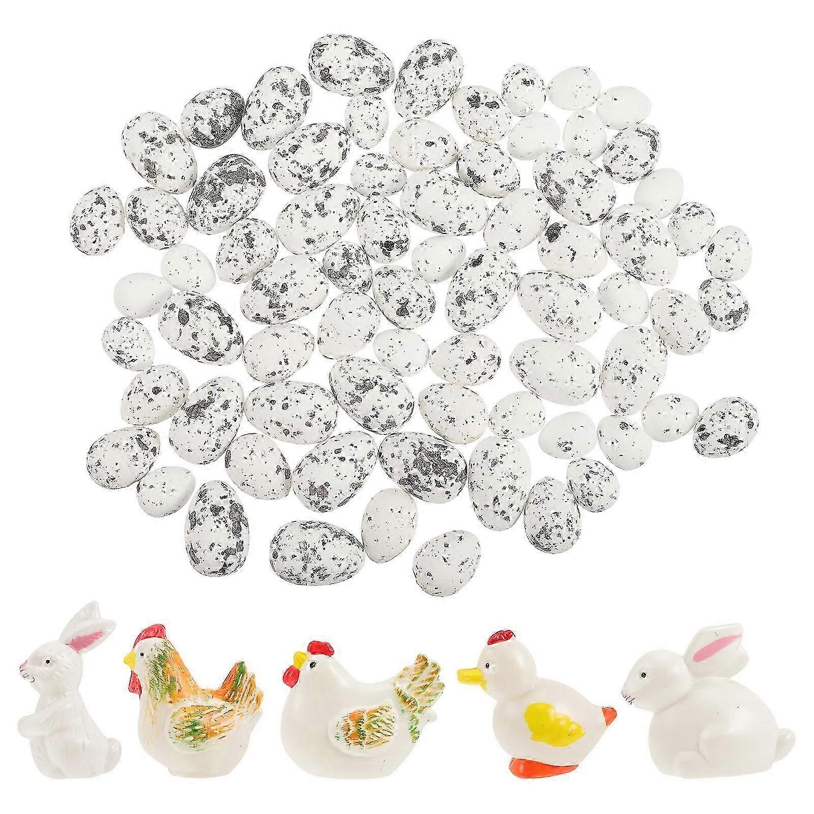 Easter Egg Miniature Plastic Accessories for DIY 1Set Easter Decorations Kit