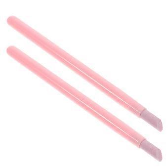 2 Sztuk Popychacz Do Skórek Paznokci Kwarcowy Długopis Grawerujący Profesjonalny Martwy Naskórek Remover Narzędzia Do Manicure (Różowy)