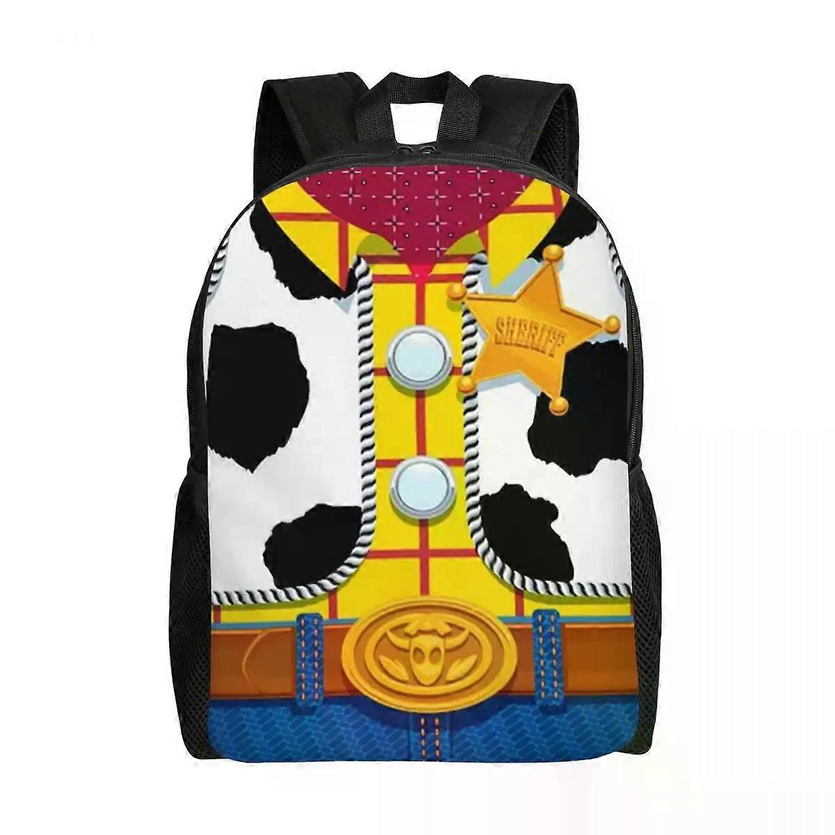 SJ3186 Toy Story Woody's Sheriff Backpack Women Men Basic Bookbag for College School Bags