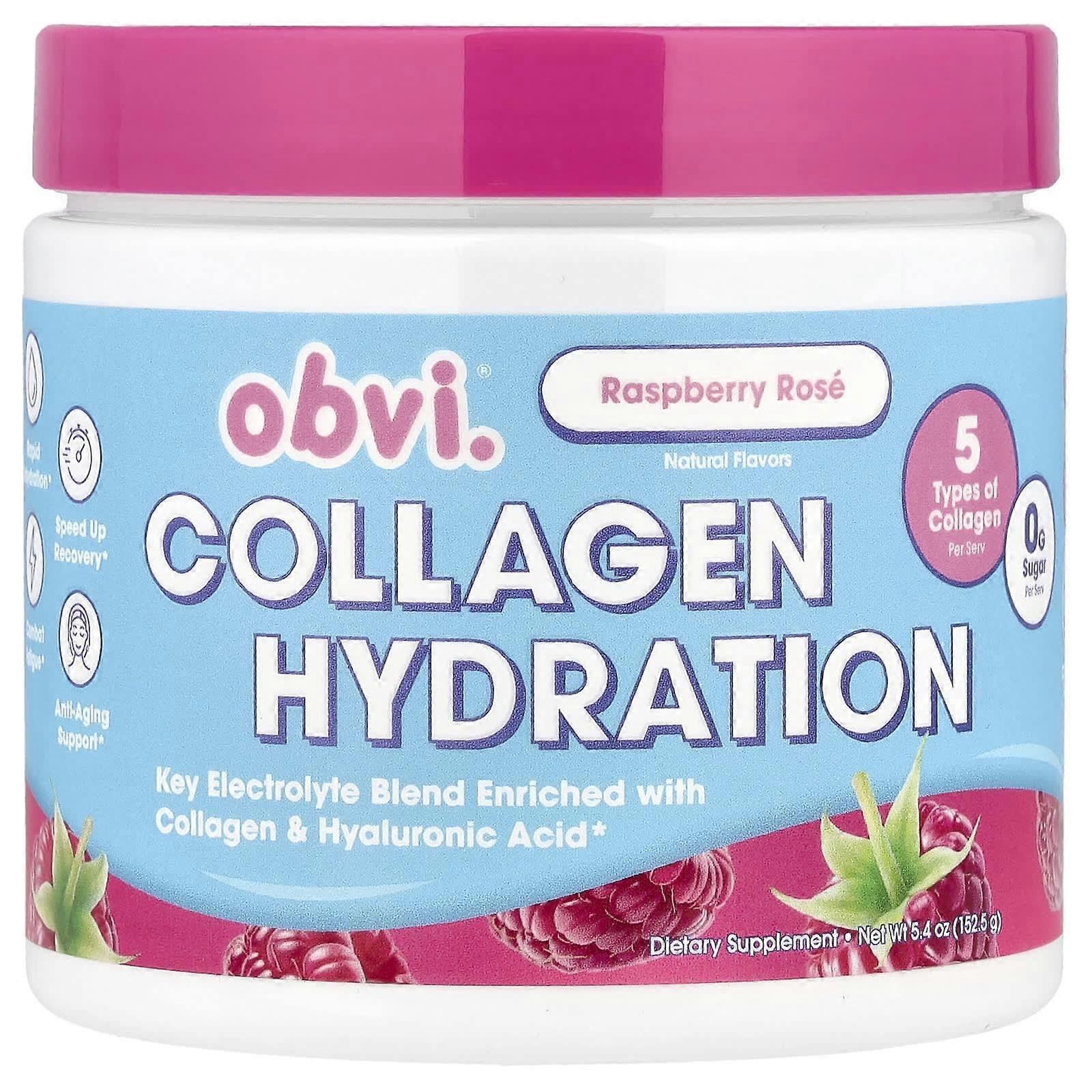 Obvi, Collagen Hydration, Raspberry Rose, 5.4 oz (152.5 g)