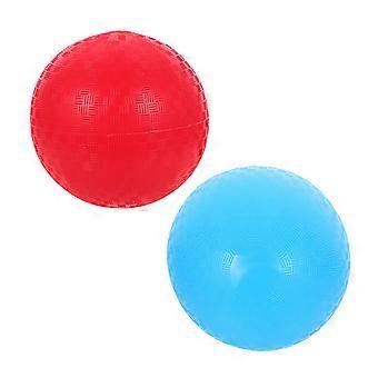 2PCS PVC Playground Balls: 8.5 Inch Pure Color Bouncy Balls for Soccer Training Kickball Dodgeball Handball Outdoor Games Activities