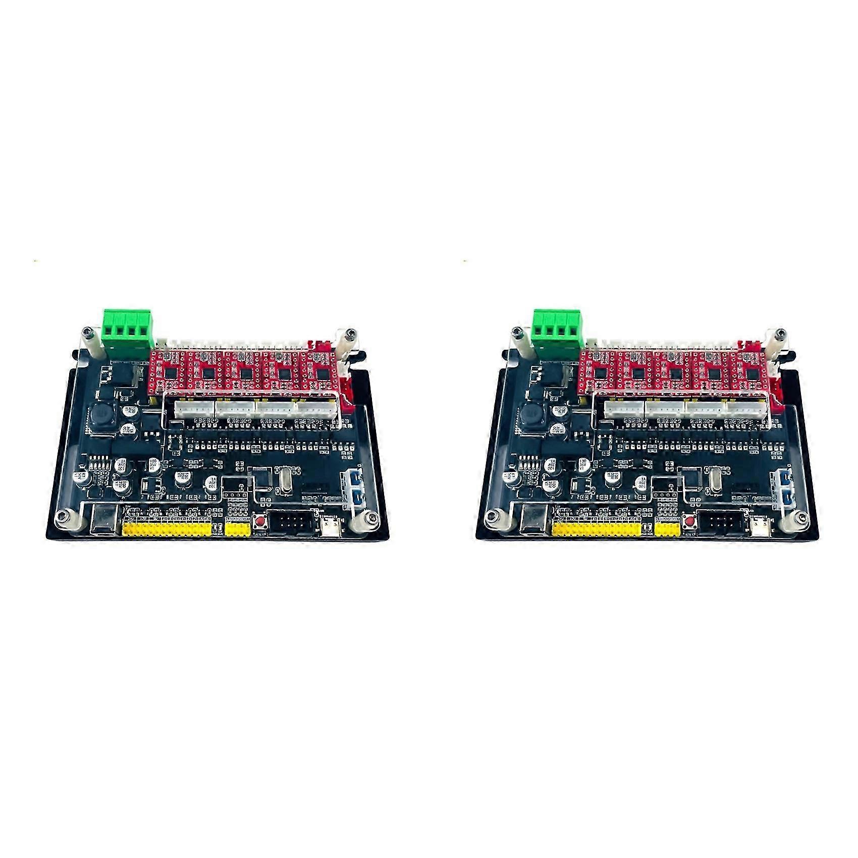 2X Offline Controller 32-Bit 4 Axis Control Board, GRBL Control, Optical Coupling,with 300W/500W Spindle B