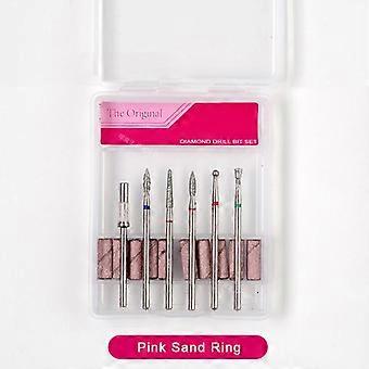 6Pcs/Box Diamond Nail Drill Bit Milling Cutter For Manicure Accessory Polishing Pedicure Electric Machine Nail Bit Burr Tools