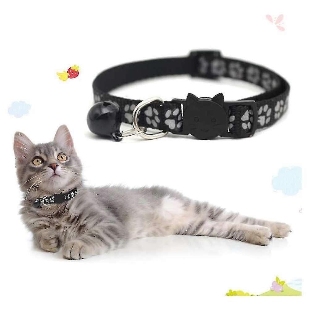8 Pcs Cat Collars With Bell Adjustable Collar For Cats Small Pets Personalized