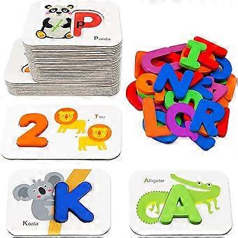 Number and Alphabet Flash Cards for Toddlers 3-5 Years, ABC Montessori Educational Toys Gifts for 3 4 5 Year Old Preschool Learning Activities