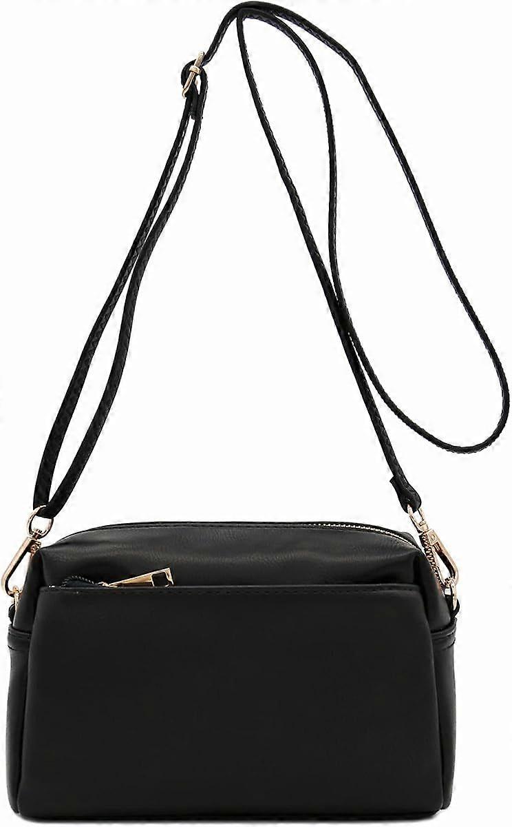 Triple Zip Small Crossbody Bag