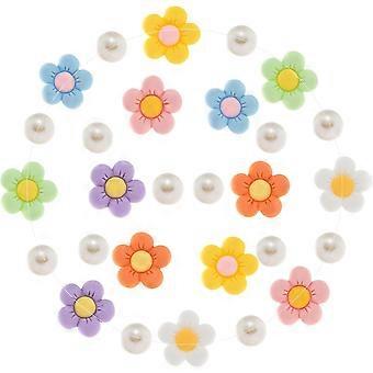 Kwiat Buty Charms do Chodaków Sandały Bransoletki Akcesoria Dekoracja, Lato Śliczne Daisy Buty Urok dla Dorosłych Kobiety Urodziny Favor