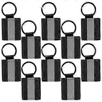Reflective Keychain Stylish Key Holder Tags with Double Sided Reflection 10Pcs 26-27