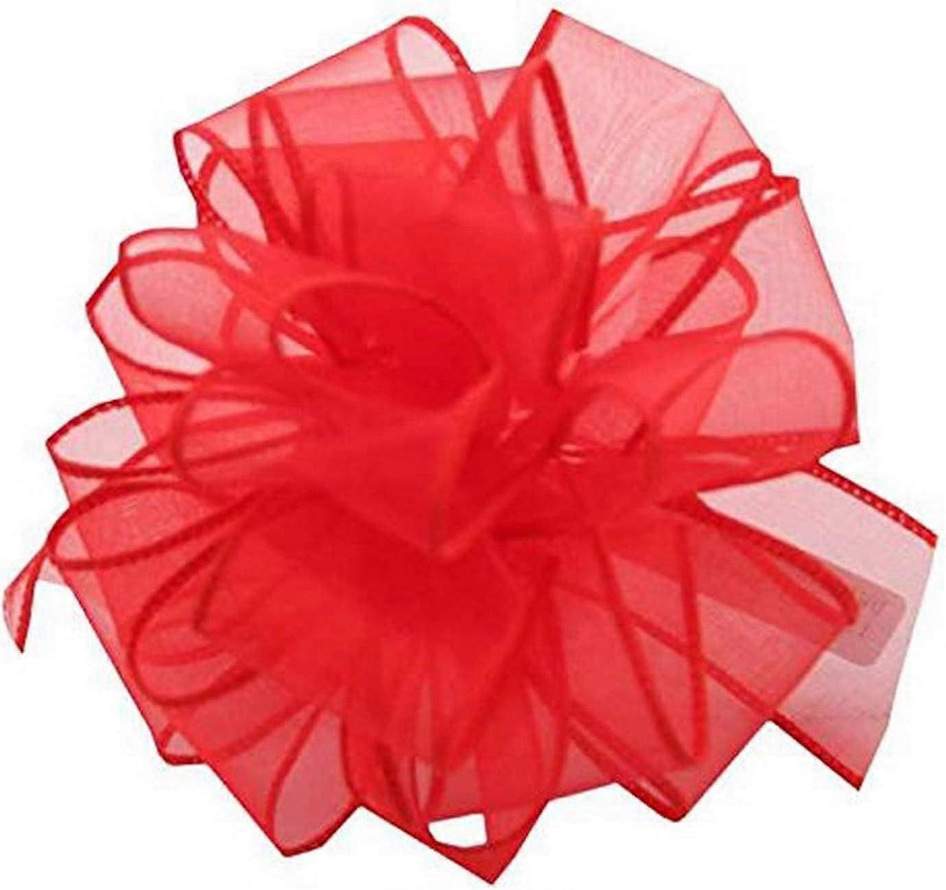 Red Wired Edge Ribbon