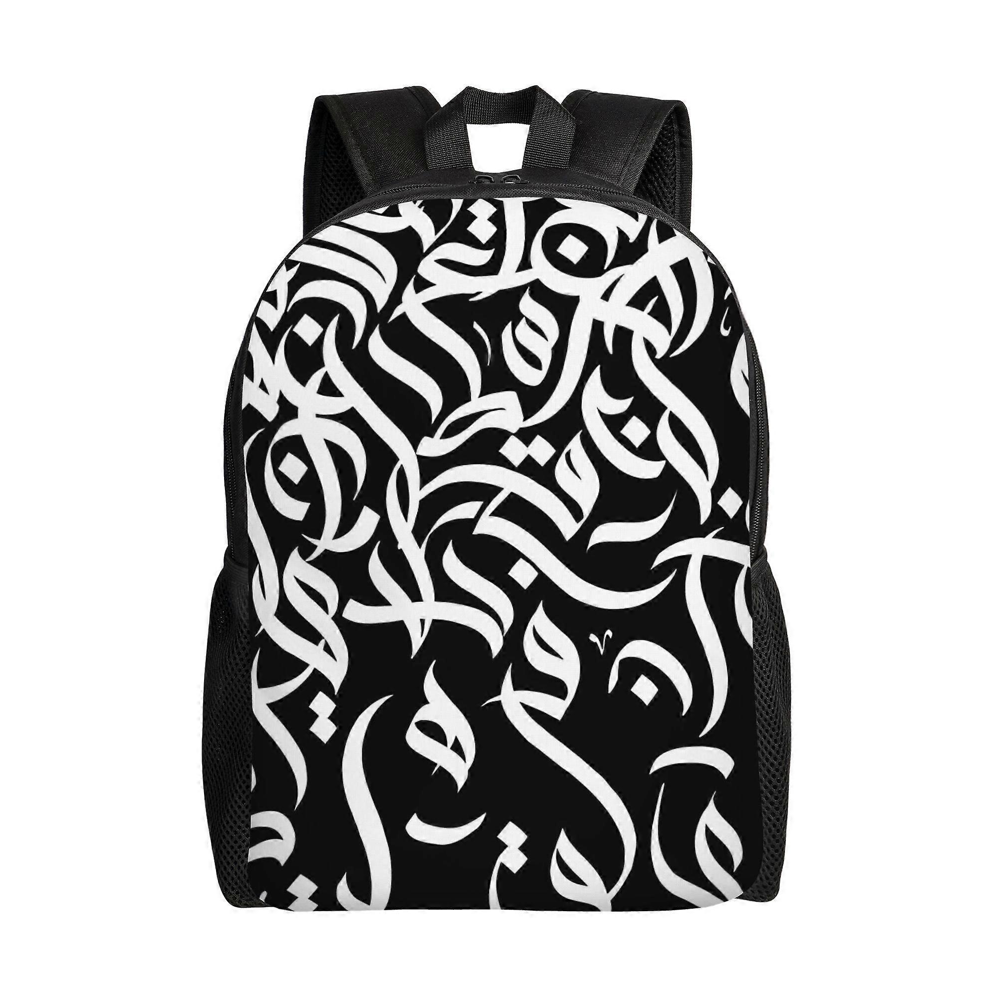 Pattern Letters Backpack for Work Commuting and Travel Weekenders with Adjustable Straps