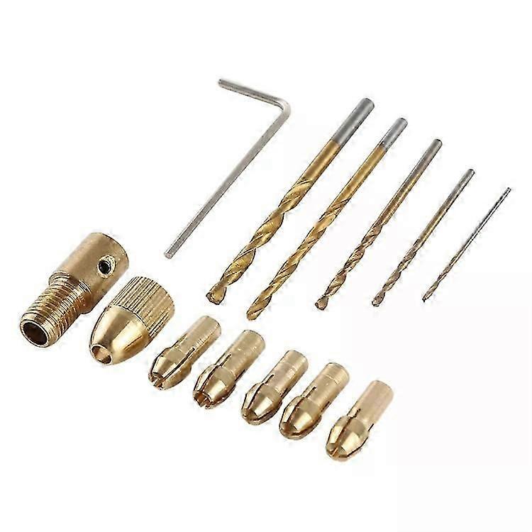 Mini Brass Electric Drill Chuck Set-WLXY WL-DIY001,Includes Drill Bits