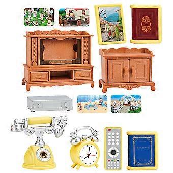 Doll House Furniture Model for Decor 1Set of Living Room Miniature Furniture