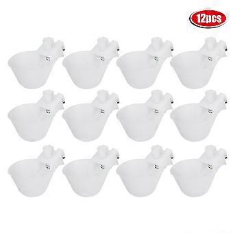12 pcs Bird Automatic Drinking Hanging Cups for Quail Pigeon Cage Birds Feeding Equipments