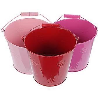 3pcs Metal Buckets Small Buckets Mini Buckets Party Favors Centerpieces Kids Buckets
