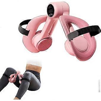 Dijbeentrainer, 360° verstelbaar, met display en bandage, bekkenbodemspiertrainer, trainer voor de binnenkant van de dijen, fitnessapparaat voor thuis, geschikt