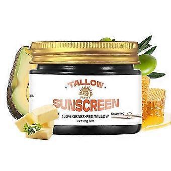 Tallow Sunscreen SPF 30, 100% Grass-Fed Tallow & Honey Extract | Non-Greasy, UVA/UVB Protection | Clean Balm for Face & Body, 2oz