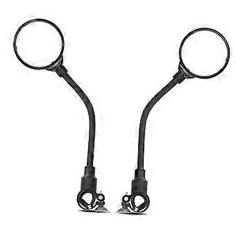 Cycling Rearview Mirror for Seeing the Area Behind, 2 Bike Part with Round Reflective Face, Angled Aluminum Shafts, and Bar Mounts for Daily Use