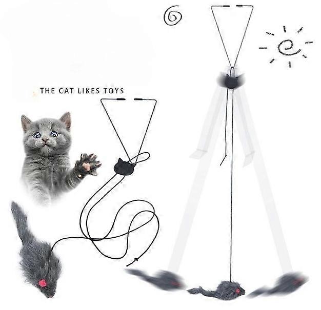 Interactive Retractable Feather Teaser Toy for Mental Stimulation