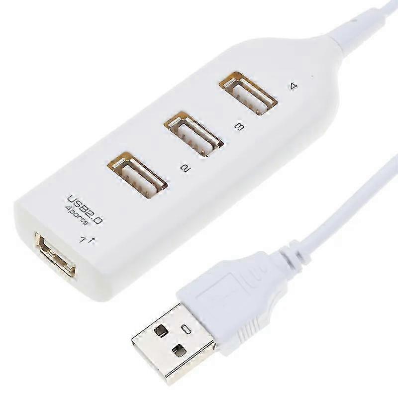 Compact 4-Port USB 2.0 Splitter Hub