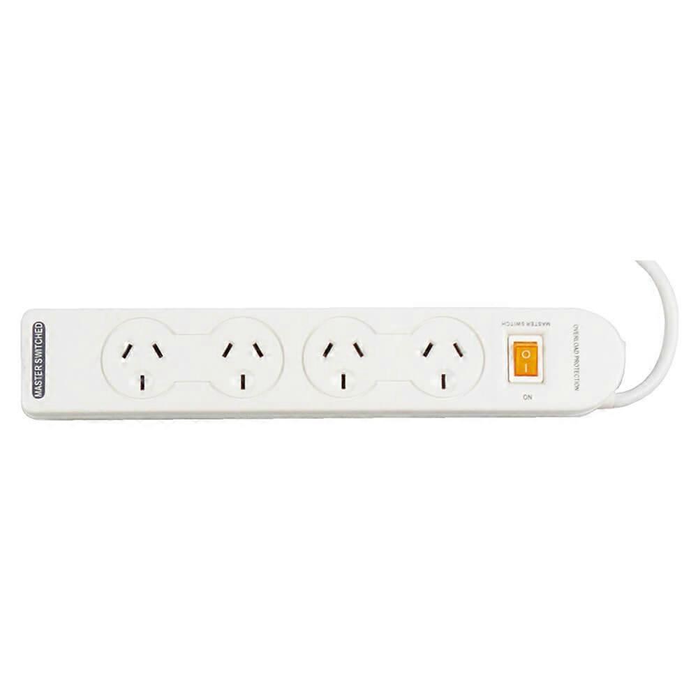 4 OUTLET Italplast Powerboard With Master Switch Indicator Light Reset Switch