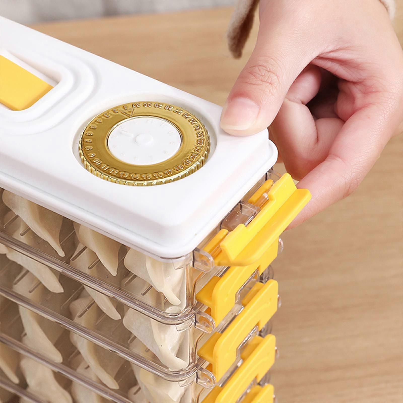 Dumpling Box Multi Layer Stackable Plastic Food Storage Container for Refrigerators Countertops Kitchens