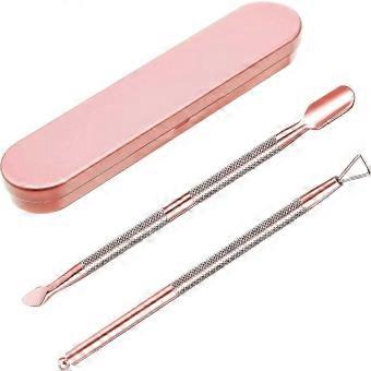 Cuticle Pusher Remover Kit, roestvrij staal driehoek cuticula dunschiller schraper en dubbelzijdige nagelriem pusher cutter lepel nagel reiniger gel nagellak