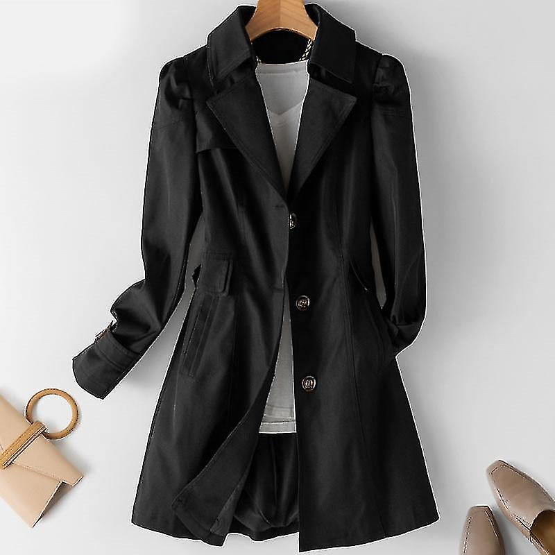 Spring, Autumn, Long Windbreakers, Plus Size Trench Coat