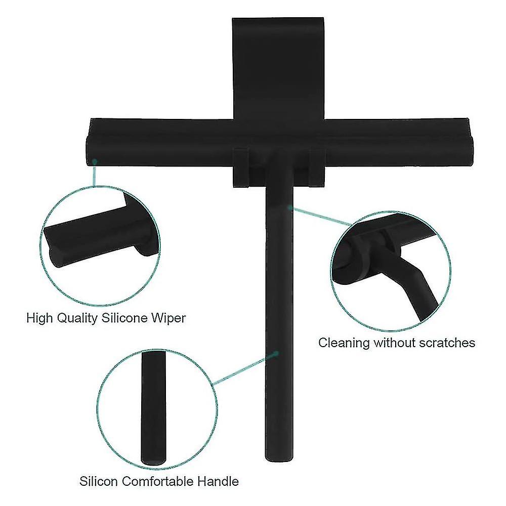 Shower Wiper Silicone Without Drilling Bathroom Wiper, Window Squeegee