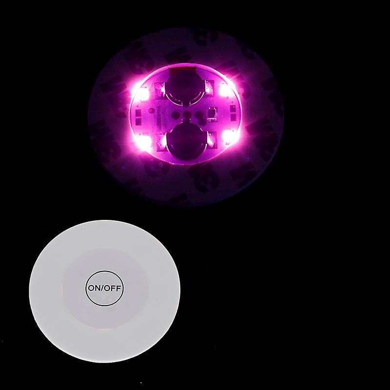 Unbrand 6led Bottle Light Stickers Glow Coaster Super Bright Lamp For Ktv Bar Drink Cup Pink 1pc