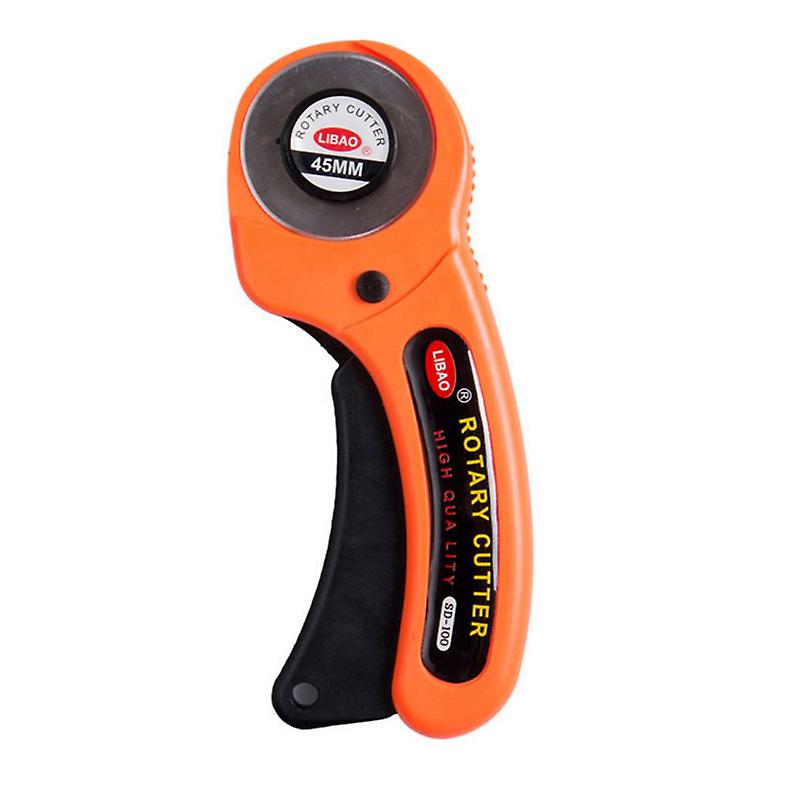 Rotary Cutter, Easy Blade Change, Comfortable Handle, Titanium Coating, Orange