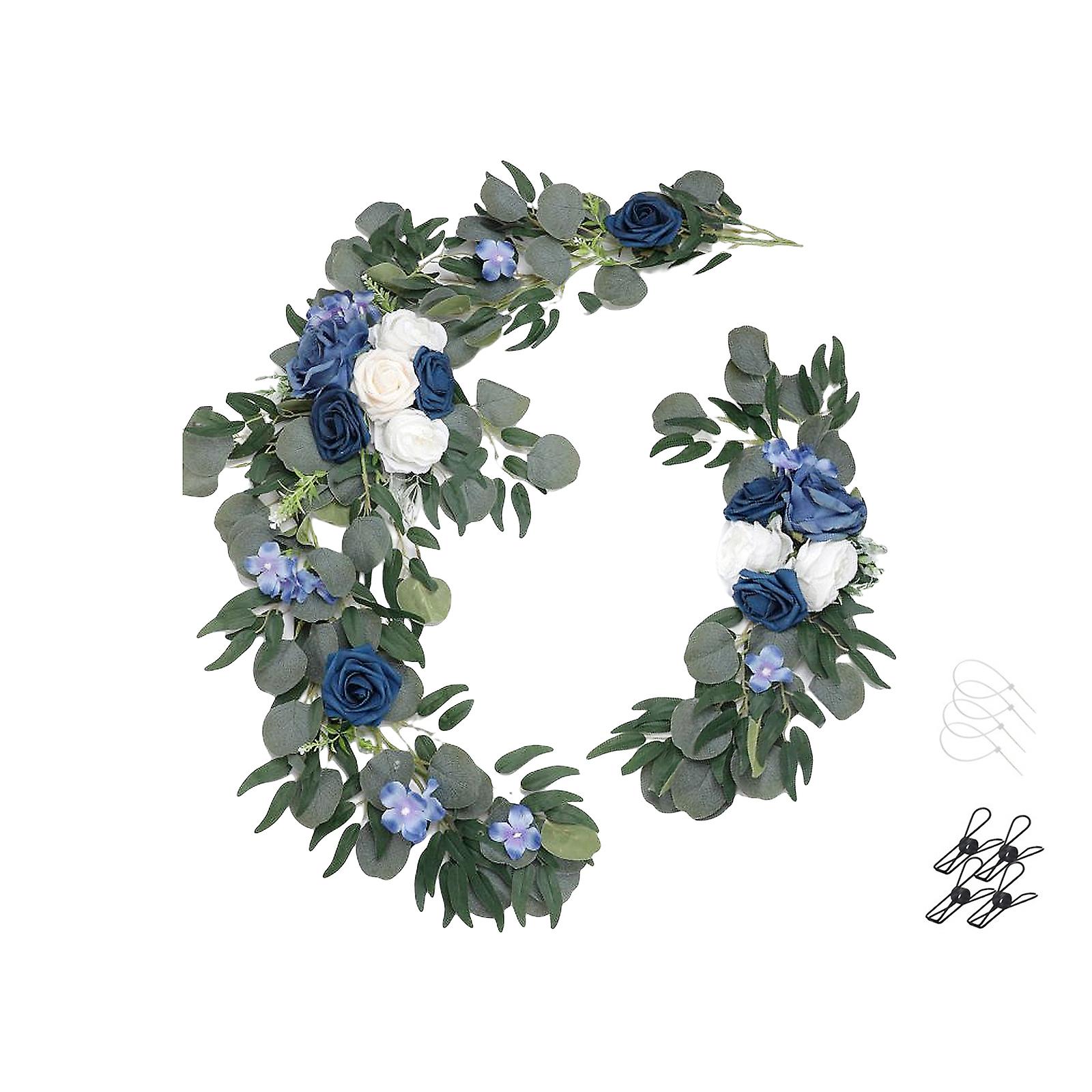 Artificial Wedding Flower 2pcs Swag Arch Party Reception Backdrop Sweetheart Table Decora